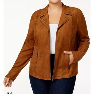 Style & Co. faux suede caramel Jacket
